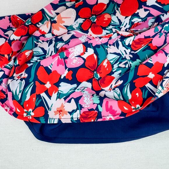 LULUS Chance of Blooms Navy Blue Multi Floral Print‎ Halter Mini Dress S - Picture 7 of 8